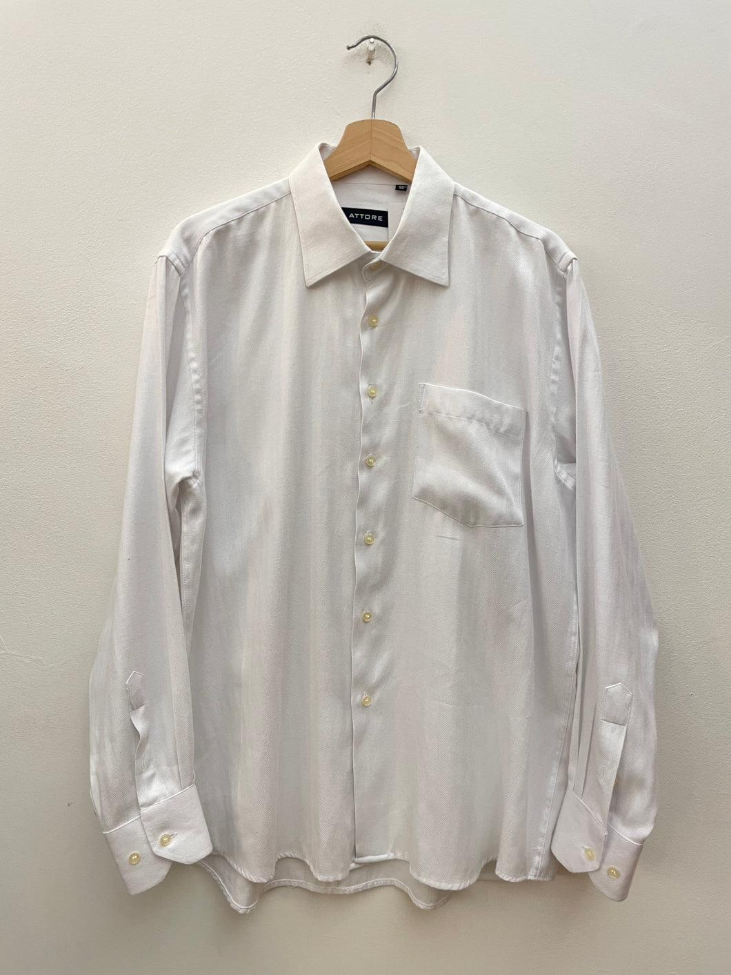 Camicia bianca con taschino vintage taglia M